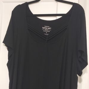 Torrid Black Cut Out Shirt